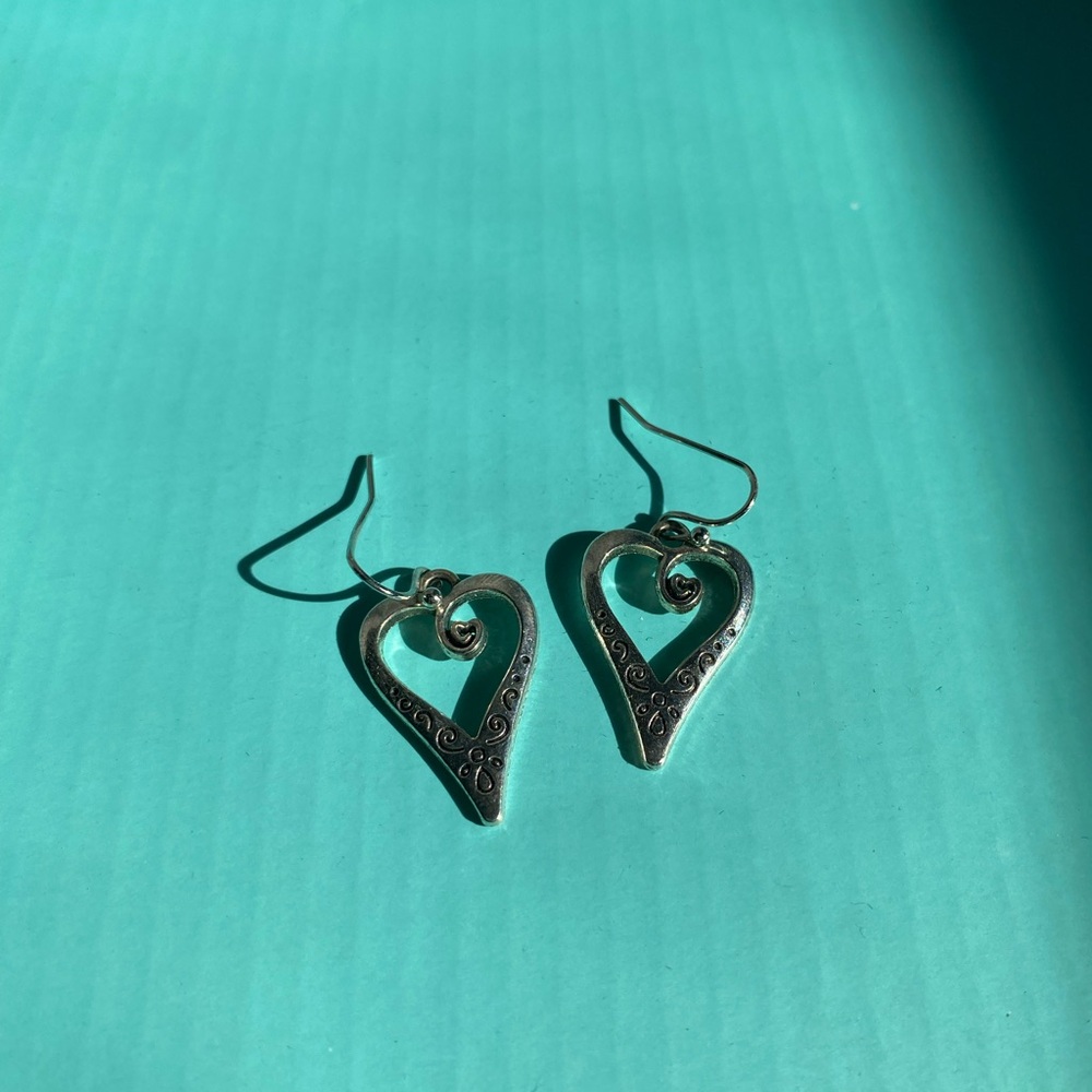 Heart earrings sterling silver